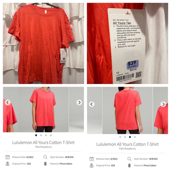 All Yours Tee - Pale Raspberry - Size 12 - Picture 3 of 3